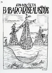 Le voyage vers le Nouveau Monde entrepris par Christophe Colomb, Juan Diaz de Solis, Diego de Almagro, Francisco Pizarro, Vasco Nunez de Balboa et Martin Fernandez de Enciso